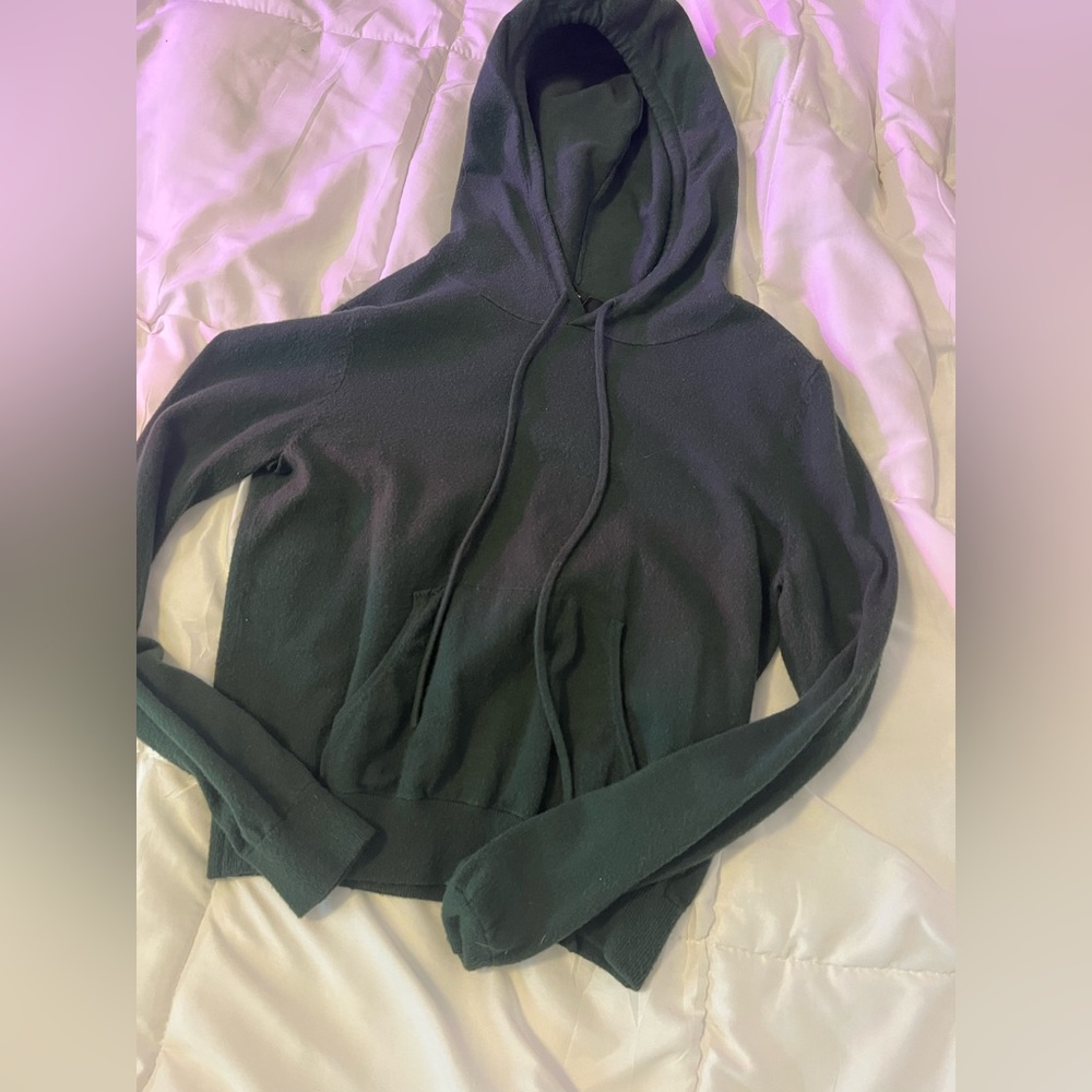 Green Cropped Hoodie